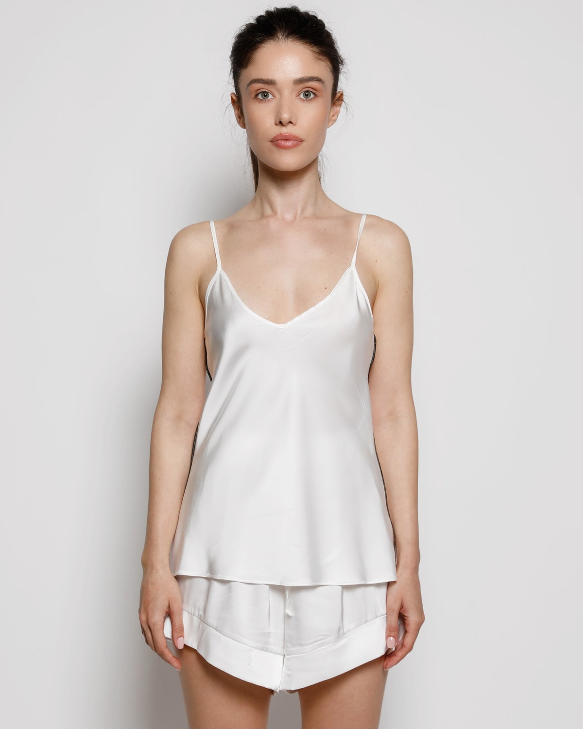 pijama-scurta-alba