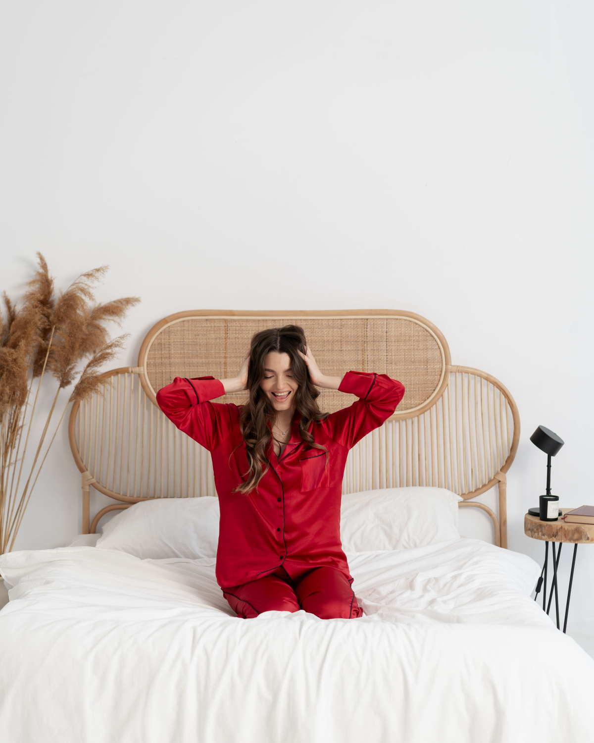 Pijama-lungă-roșie-Nuit d’Amour-confort-și-stil-Silk-Nuit